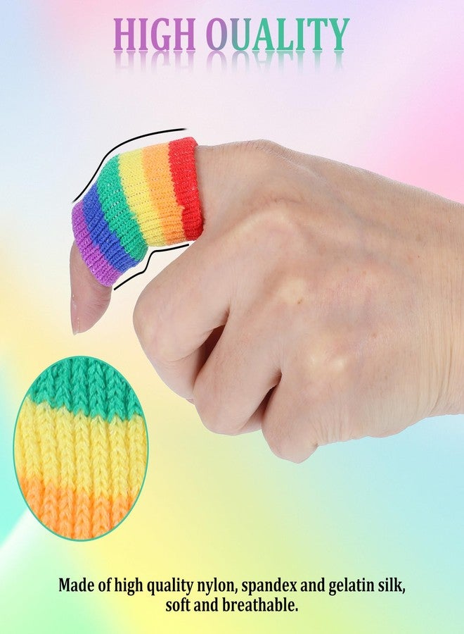 Yuanchu Crochet Finger Guard, 10 PCS Finger Covers Compression Finger Sleeves Elastic Knitting Finger Protector Breathable Protectors Sport Arthritis Swelling Cushion for Writing - Image 4